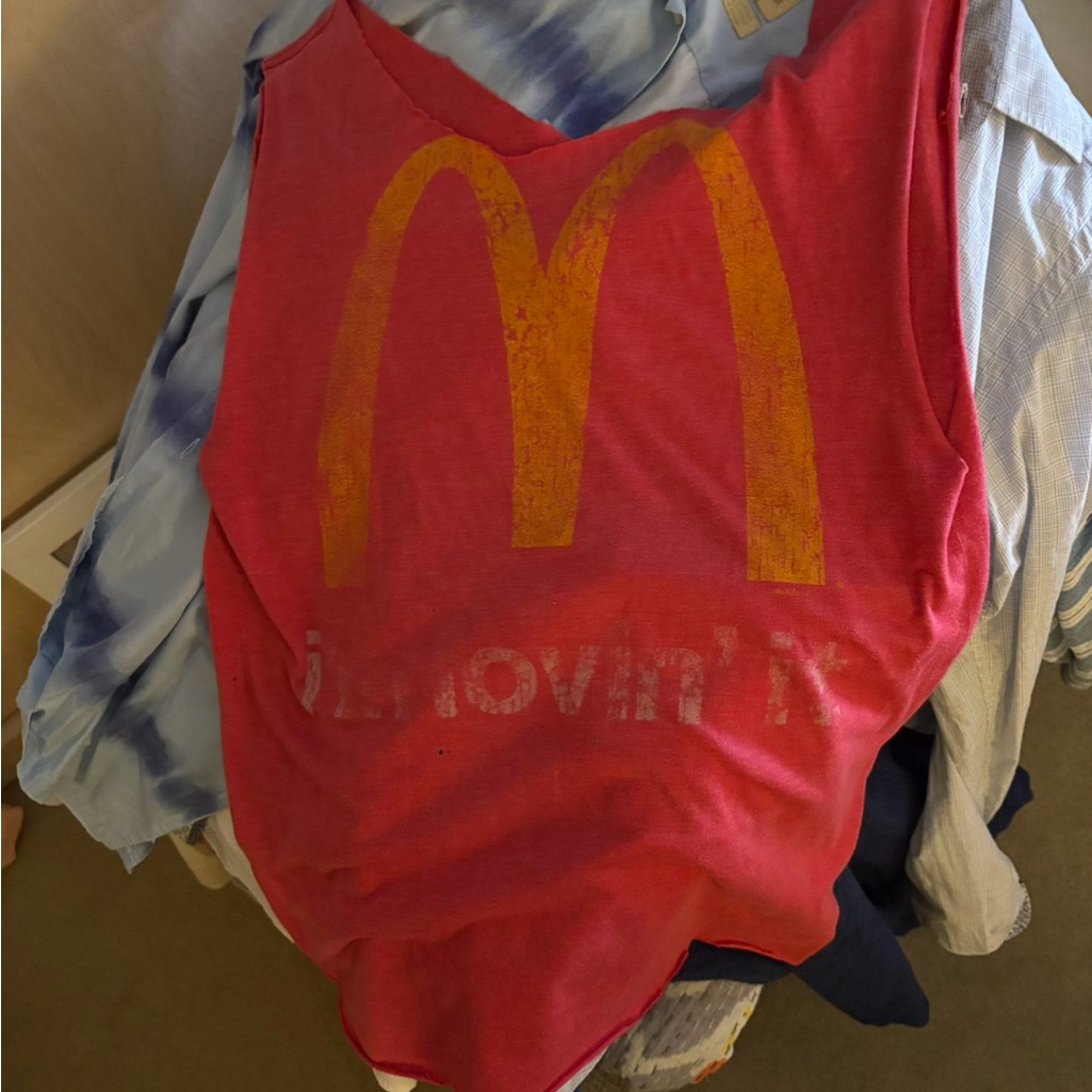 Mcdonald's Vibrant Red Sleeveless Top